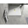 Mexen Hugo rectangular shower tray SMC 110 x 100 cm, white, gold cover - 42101011-G