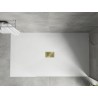 Mexen Hugo brodzik prostokątny SMC 160 x 100 cm, biały, maskownica złota - 42101016-G