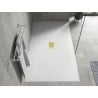 Mexen Hugo rechteckige Duschwanne SMC 150 x 100 cm, weiß, goldene Abdeckung - 42101015-G