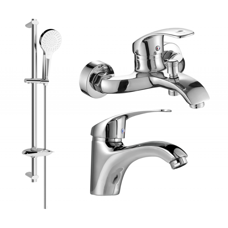 Mexen Fabia DB05 bath set, chrome - 746503DB05-00