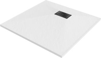 Mexen Hugo base de duche quadrada SMC 70 x 70 cm, branco, cobertura preta - 42107070-B