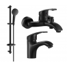 Mexen Fabia DB05 bath set, black - 746503DB05-70