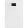 Mexen Hugo piatto doccia rettangolare SMC 100 x 70 cm, bianco, copertura di scarico nera - 42107010-B