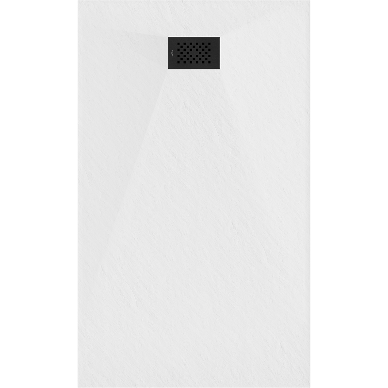 Mexen Hugo brodzik prostokątny SMC 140 x 70 cm, biały, maskownica czarna - 42107014-B