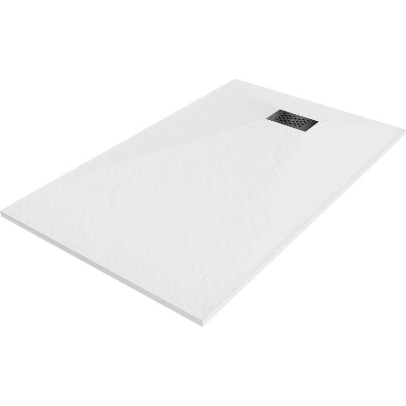 Mexen Hugo rectangular SMC shower tray 140 x 70 cm, white, black cover - 42107014-B