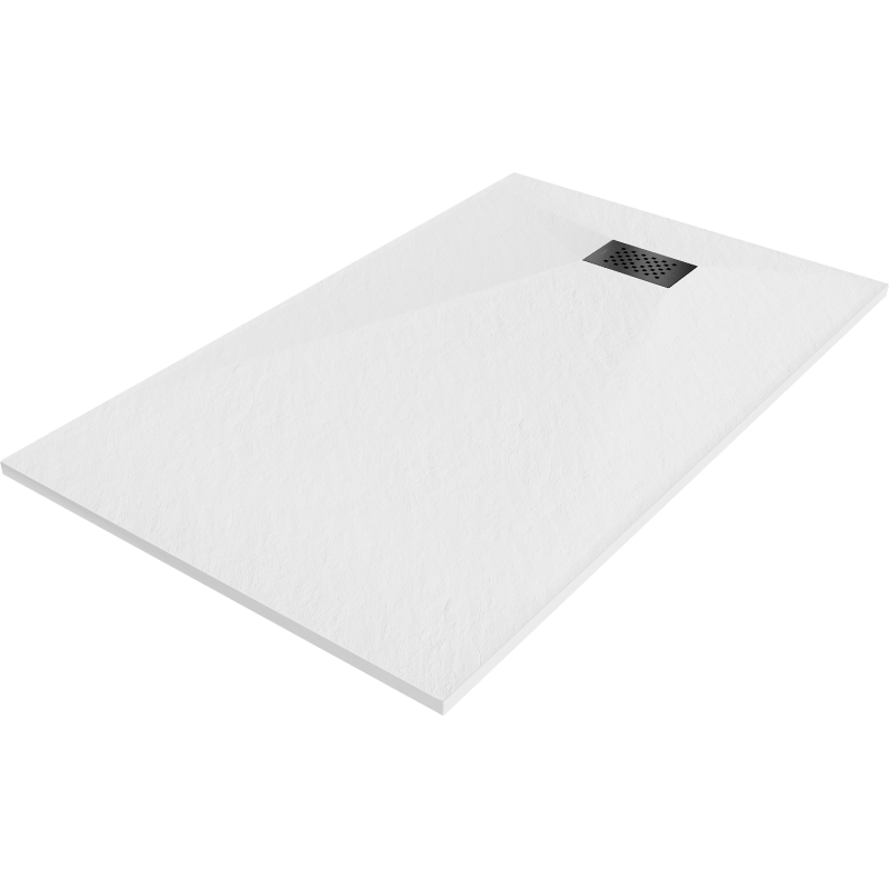 Mexen Hugo receveur de douche rectangulaire SMC 160 x 70 cm, blanc, cache noir - 42107016-B