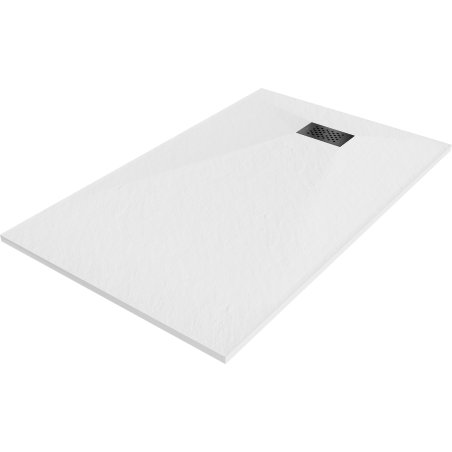 Mexen Hugo base de duche retangular SMC 160 x 70 cm, branco, cobertura preta - 42107016-B