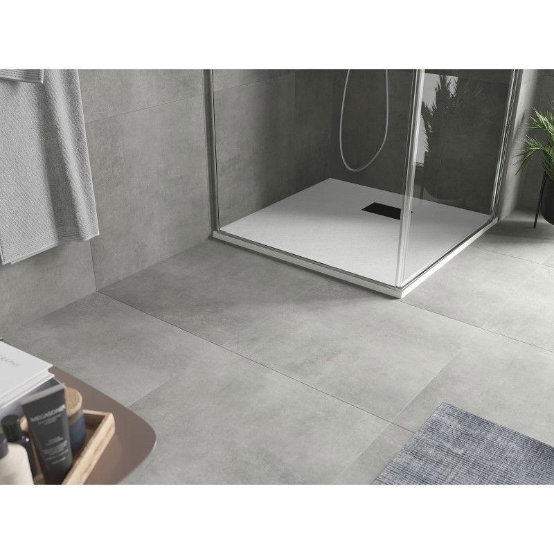 Mexen Hugo quadrates Duschkabinn SMC 80 x 80 cm, wäiss, schwaarz Abdeckung - 42108080-B