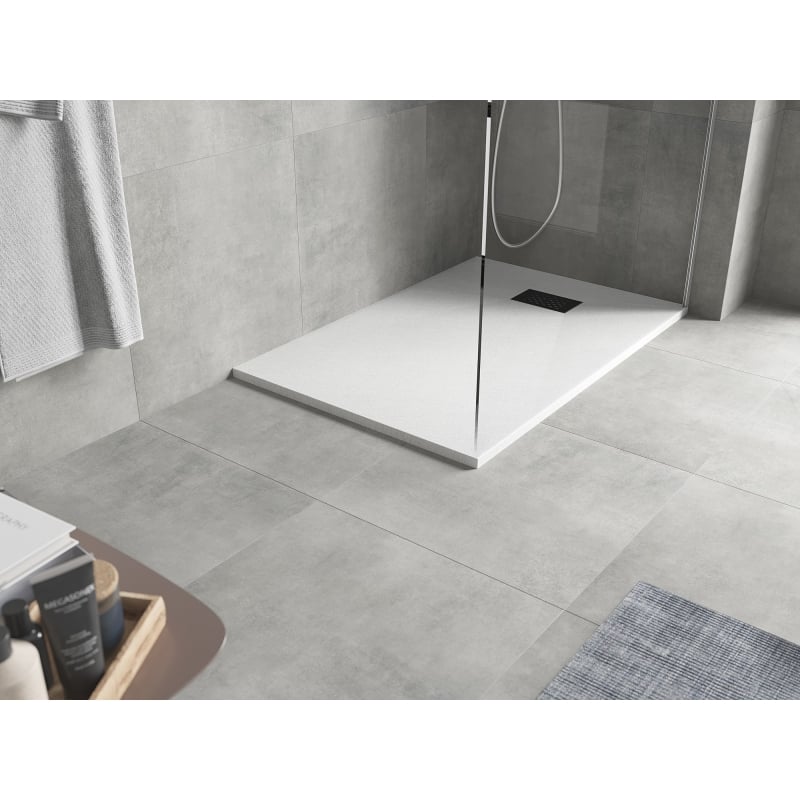 Mexen Hugo pravokutna tuš kada SMC 100 x 80 cm, bijela, crna maska - 42108010-B