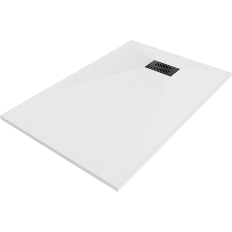 Mexen Hugo rechteckige Duschwanne SMC 110 x 80 cm, weiß, schwarze Abdeckung - 42108011-B