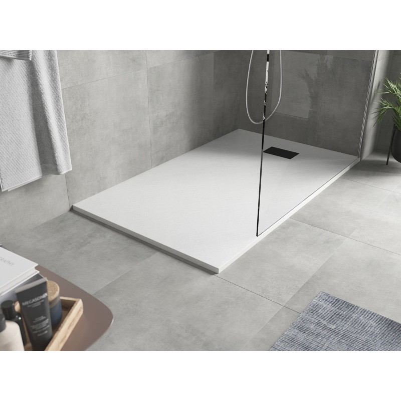 Mexen Hugo ristkülikukujuline dušialus SMC 150 x 80 cm, valge, must kate - 42108015-B