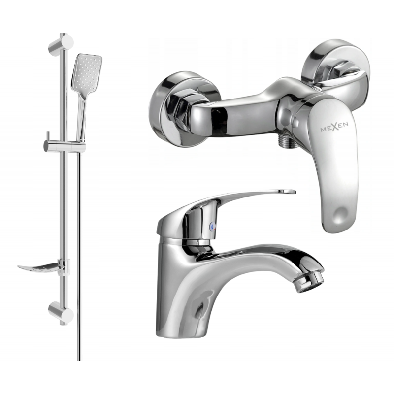 Mexen Fabia DF62 shower set, chrome - 746504DF62-00