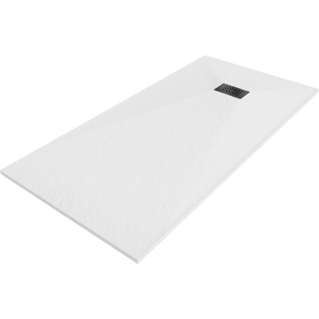 Mexen Hugo rectangular shower tray SMC 180 x 80 cm, white, black trim - 42108018-B