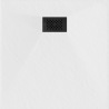 Mexen Hugo vierkante douchebak SMC 90 x 90 cm, wit, zwarte afdekking - 42109090-B
