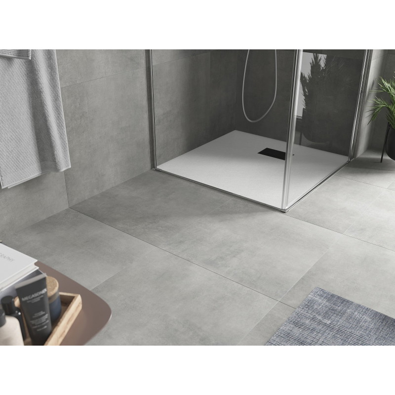 Mexen Hugo SMC vierkante douchebak 90 x 90 cm, wit, zwarte afdekking - 42109090-B