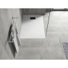 Mexen Hugo rectangular SMC shower tray 110 x 90 cm, white, black cover - 42109011-B