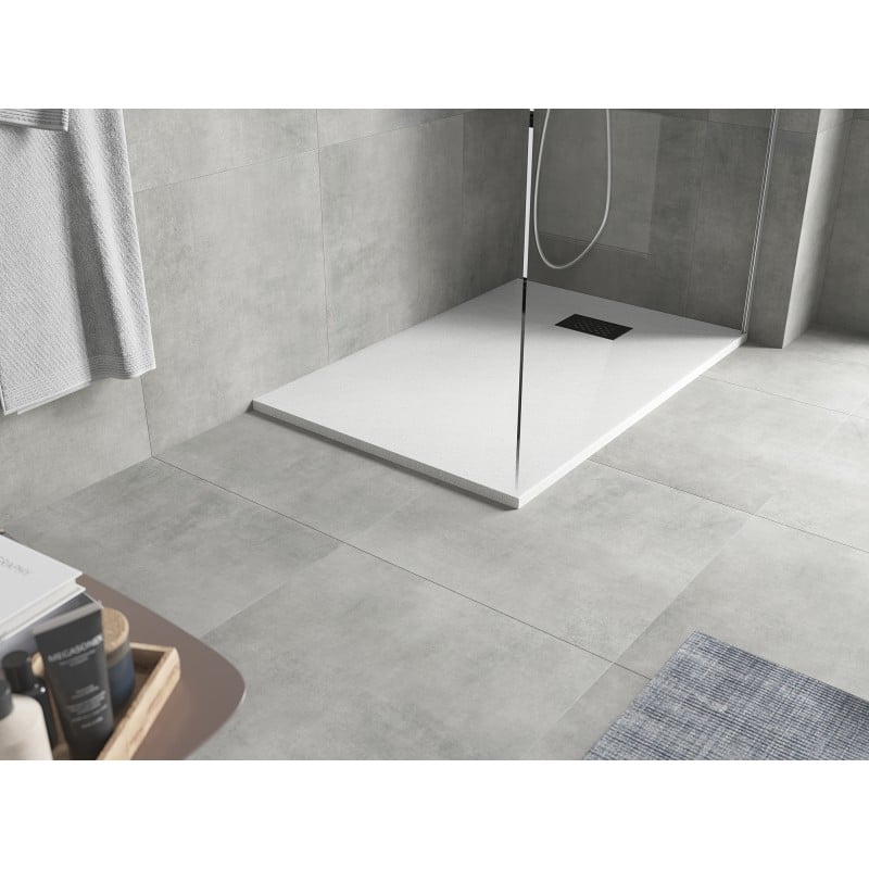Mexen Hugo base de duche retangular SMC 110 x 90 cm, branco, tampa preta - 42109011-B
