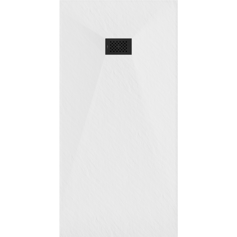 Mexen Hugo brodzik prostokątny SMC 170 x 90 cm, biały, maskownica czarna - 42109017-B