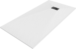 Mexen Hugo ristkülikukujuline SMC dušialus 180 x 90 cm, valge, must kate - 42109018-B