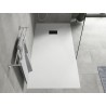 Mexen Hugo rectangular SMC shower tray 180 x 90 cm, white, black cover - 42109018-B