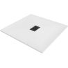 Mexen Hugo vierkante douchebak SMC 100 x 100 cm, wit, zwarte afdekking - 42101010-B