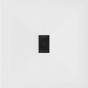 Mexen Hugo plato de ducha cuadrado SMC 100 x 100 cm, blanco, embellecedor negro - 42101010-B