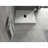 Mexen Hugo plato de ducha cuadrado SMC 100 x 100 cm, blanco, cubierta negra - 42101010-B