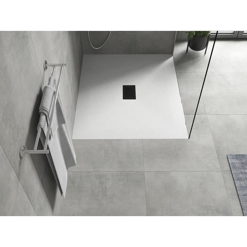 Mexen Hugo base de duche retangular SMC 110 x 100 cm, branco, tampa preta - 42101011-B