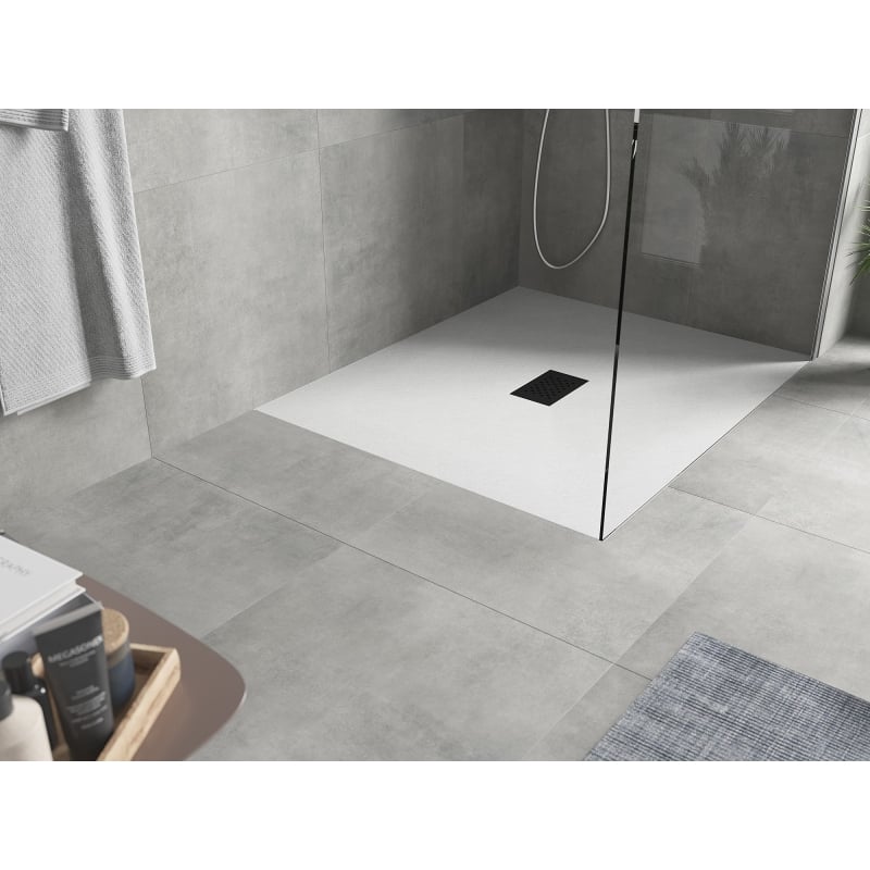 Mexen Hugo pravokutna tuš kada SMC 120 x 100 cm, bijela, crna maska - 42101012-B