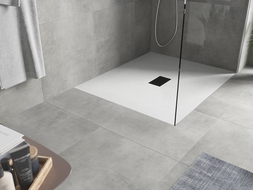 Mexen Hugo ορθογώνιος ντους SMC 130 x 100 cm, λευκό, μαύρο κάλυμμα - 42101013-B