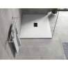 Mexen Hugo rectangular shower tray SMC 110 x 100 cm, white, black cover - 42101011-B