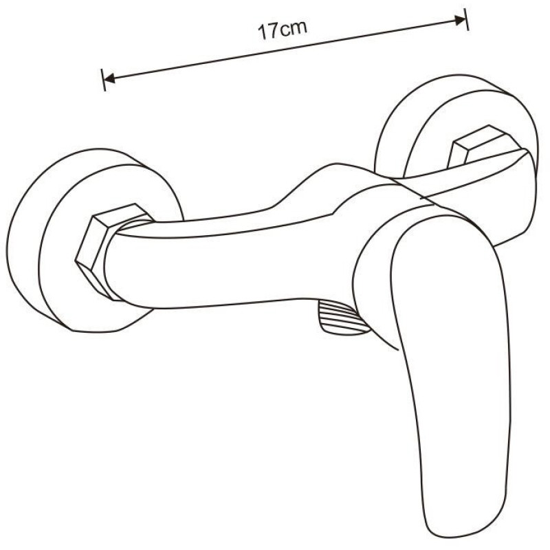 Mexen Fabia DB62 tuš set, krom - 746504DB62-00