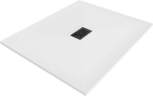 Mexen Hugo piatto doccia rettangolare SMC 130 x 100 cm, bianco, copertura nera - 42101013-B