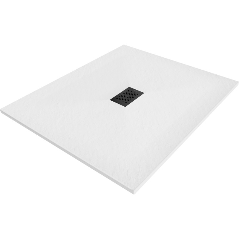 Mexen Hugo rectangular SMC shower tray 140 x 100 cm, white, black cover - 42101014-B
