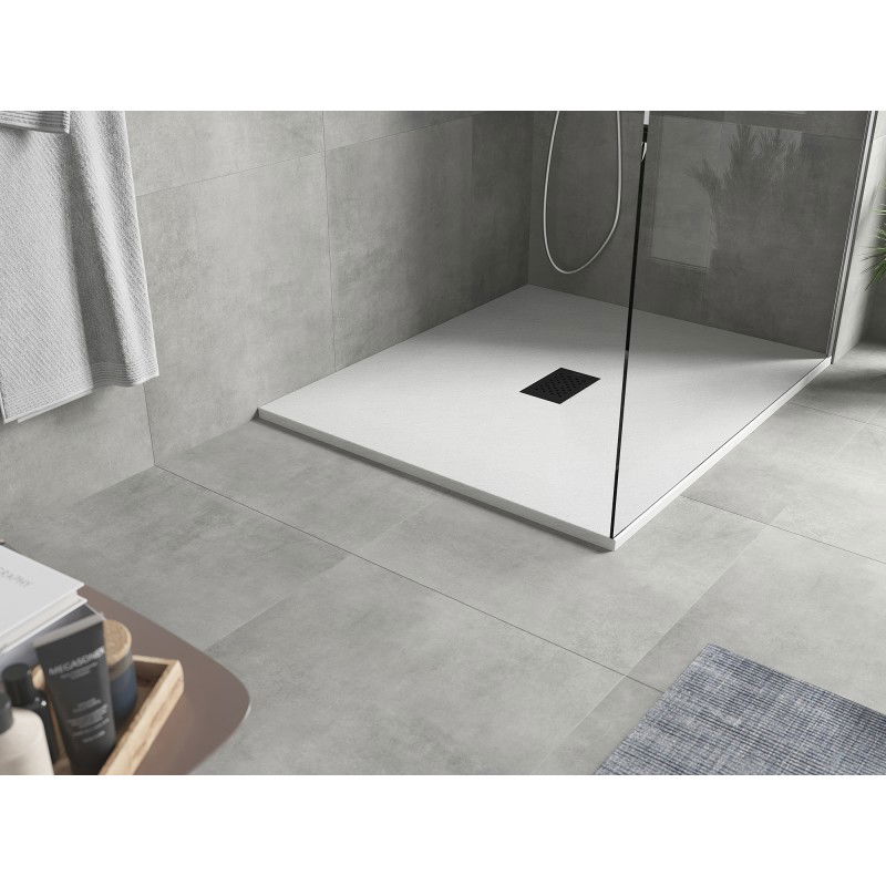 Mexen Hugo piatto doccia rettangolare SMC 120 x 100 cm, bianco, copertura nera - 42101012-B