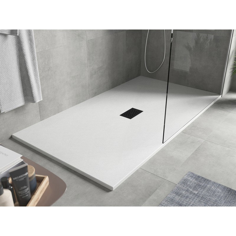 Mexen Hugo rectangular shower tray SMC 200 x 100 cm, white, black cover - 42101020-B