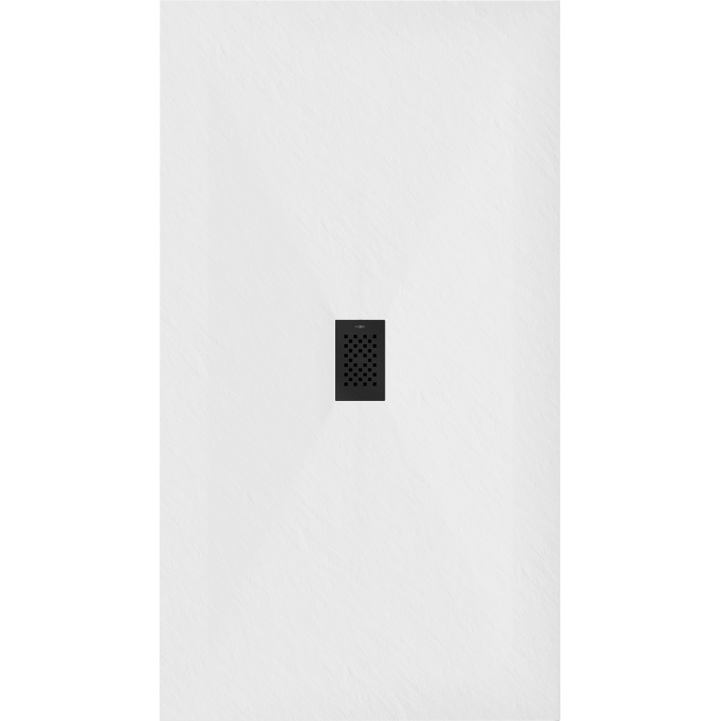 Mexen Hugo brodzik prostokątny SMC 170 x 100 cm, biały, maskownica czarna - 42101017-B
