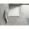 Mexen Hugo receveur rectangulaire SMC 110 x 90 cm, blanc, cache inox - 42109011-X
