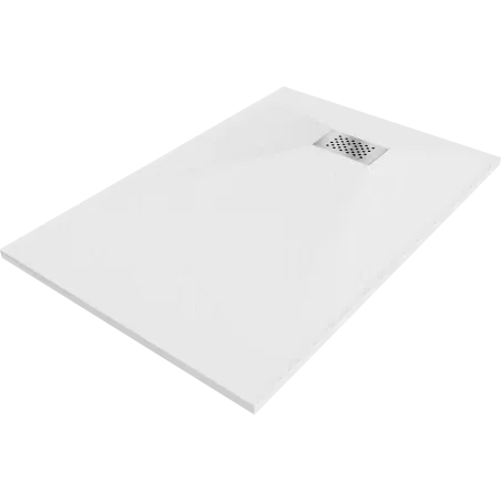 Mexen Hugo receveur rectangulaire SMC 110 x 90 cm, blanc, cache inox - 42109011-X