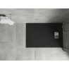 Mexen Hugo rectangular SMC shower tray 110 x 70 cm, black, inox cover - 42707011-X
