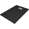 Mexen Hugo rectangular SMC shower tray 110 x 70 cm, black, inox cover - 42707011-X