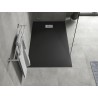 Mexen Hugo rectangular shower tray SMC 150 x 70 cm, black, inox cover - 42707015-X