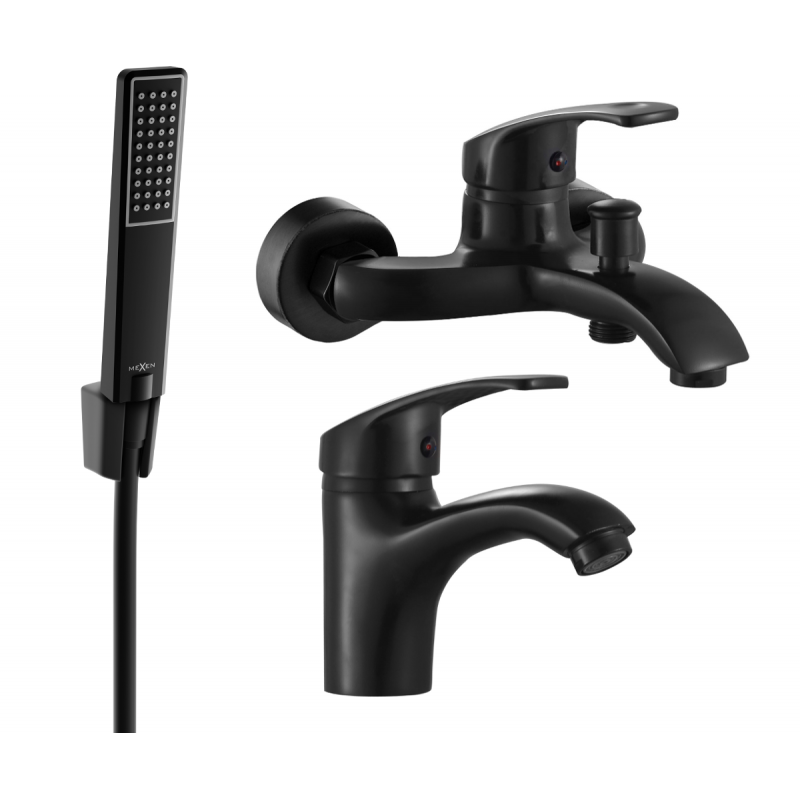 Mexen Fabia R72 conjunto de bañera, negro - 746503R72-70