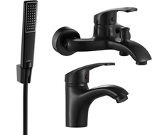 Mexen Fabia R72 bathtub set, black - 746503R72-70