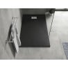 Mexen Hugo Duschwanne rechteckig SMC 140 x 80 cm, schwarz, Abdeckung Inox - 42708014-X