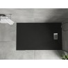 Mexen Hugo rectangular SMC shower tray 140 x 80 cm, black, inox cover - 42708014-X