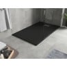 Mexen Hugo Duschwanne rechteckig SMC 140 x 80 cm, schwarz, Abdeckung Inox - 42708014-X