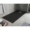 Mexen Hugo brodzik prostokątny SMC 170 x 80 cm, czarny, maskownica inox - 42708017-X