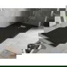 Mexen Hugo rechteckige Duschwanne SMC 170 x 80 cm, schwarz, Abdeckung aus Inox - 42708017-X