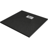 Mexen Hugo SMC Duschwanne quadratisch 90 x 90 cm, schwarz, Abdeckung inox - 42709090-X